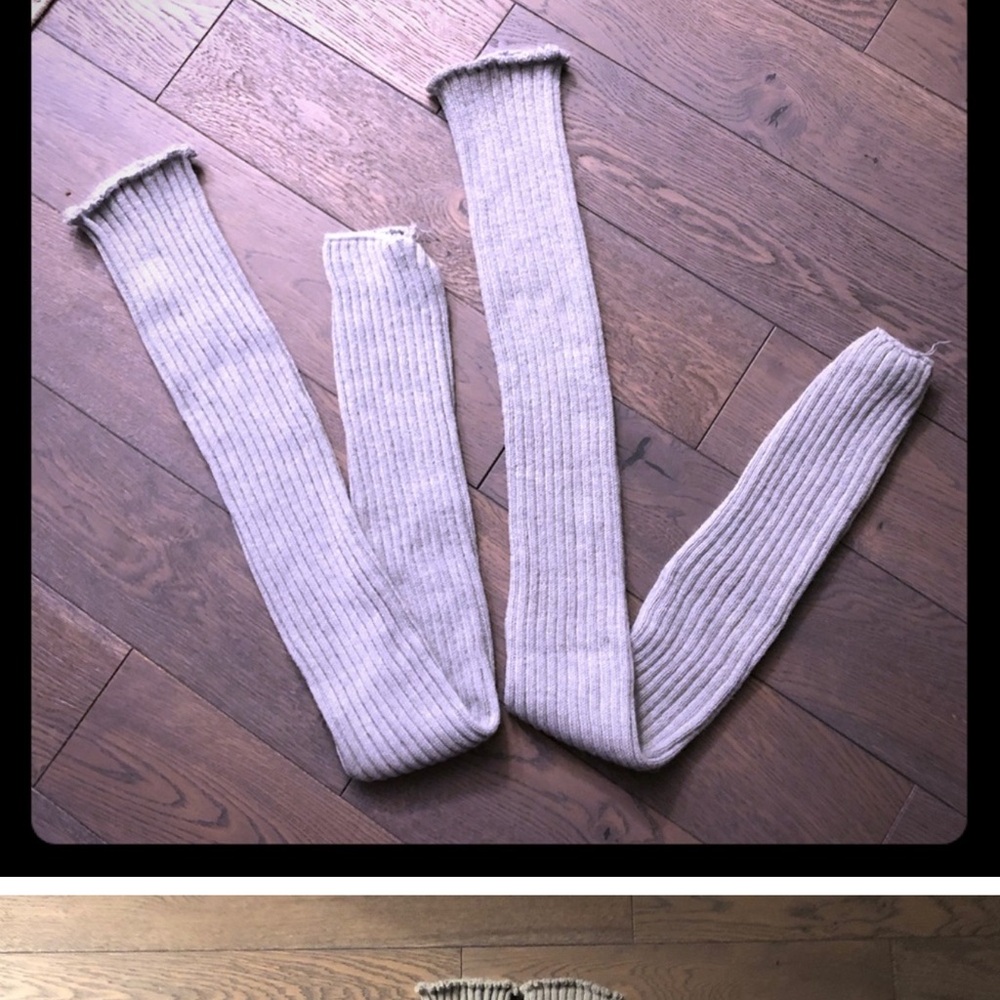 Grey Extra Long Thigh Highs